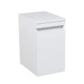 Side Vanity Cabinet NIAGARA Collection Teak Natural Color 12" White High Gloss