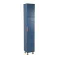 Side Vanity Cabinet Trevi Collection  Anthracite Color 12" Blue Matte