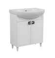 Modern Free standing Bathroom Vanity with Washbasin | Woodmix Gray Matte Collection | Non-Toxic Fire-Resistant MDF White