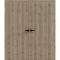 Interior Solid French Double Doors 36 x 80 inches | BASIC 3001 Caramel Oak | Wood Interior Solid Panel Frame | Closet Bedroom Modern Doors Caramel Oak