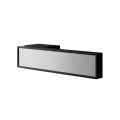 Door Euro Handle 3084 for Magnetic Lock, Satin chrome Passage Black