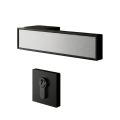 Door Euro Handle 3084 for Magnetic Lock, Satin chrome Entry Black