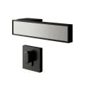 Door Euro Handle 3084 for Magnetic Lock, Satin chrome Privacy Black