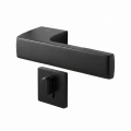 Door Euro Handle 3099 for Magnetic Lock, White Privacy Black