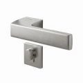 Door Euro Handle 3099 for Magnetic Lock, White Privacy Satin Chrome