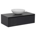 Modern Wall-Mount Bathroom Vanity with Washbasin | Manhattan Concrete Collection | Non-Toxic Fire-Resistant MDF Concrete