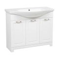 Modern Free Standing Bathroom Vanity with Washbasin | Classic White Matte Collection | Non-Toxic Fire-Resistant MDF-40" White