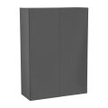 36" x 42" Wall Cabinet-Double Door-with Natural Teak door Grey