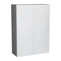 36" x 42" Wall Cabinet-Double Door-with Natural Teak door White