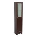 Side Vanity Cabinet Classic Collection White Matte Color 14" Brown Matte