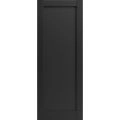 Slab Barn Door Panel | Quadro 4111 White Silk | Sturdy Finished Wooden Modern Doors | Pocket Closet Sliding Black Matte