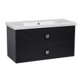 Modern Wall-Mount Bathroom Vanity with Washbasin | Picasso Anthracite Matte  Collection | Non-Toxic Fire-Resistant MDF-40" Antracite