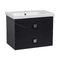 Modern Wall-Mount Bathroom Vanity with Washbasin | Picasso Anthracite Matte  Collection | Non-Toxic Fire-Resistant MDF Antracite