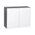 27" x 24" Wall Cabinet-Double Door-with Natural Teak door White