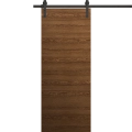Modern Barn Door 18 x 80 inches | Ego 5000 Marble Oak | 6.6FT Rail Track Heavy Hardware Set | Solid Panel Interior Doors EGO Cognac Oak