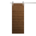 Modern Barn Door 32 x 84 inches | Ego 5000 Painted White Oak | 6.6FT Silver Rail Track Heavy Hardware Set | Solid Panel Interior Doors EGO Cognac Oak