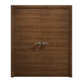 Interior Solid French Double Doors 36 x 84 inches | Ego 5000 Marble Oak | Wood Interior Solid Panel Frame | Closet Bedroom Modern Doors EGO Cognac Oak