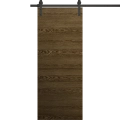 Modern Barn Door 18 x 80 inches | Ego 5000 Marble Oak | 6.6FT Rail Track Heavy Hardware Set | Solid Panel Interior Doors EGO Marble Oak