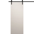 Modern Barn Door 18 x 80 inches | Ego 5000 Marble Oak | 6.6FT Rail Track Heavy Hardware Set | Solid Panel Interior Doors EGO Painted White Oak