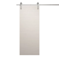 Modern Barn Door 32 x 84 inches | Ego 5000 Painted White Oak | 6.6FT Silver Rail Track Heavy Hardware Set | Solid Panel Interior Doors EGO Painted White Oak