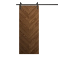 Modern Barn Door 30 x 84 inches | Ego 5005 Natural Oak | 6.6FT Rail Track Heavy Hardware Set | Solid Panel Interior Doors EGO Cognac Oak