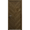 Interior Solid French Door 18 x 80 inches | Ego 5005 Cognac Oak Veneer | Single Regular Panel Frame Handle | Bathroom Bedroom Modern Doors EGO Marble Oak