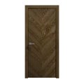 Interior Solid French Door 18 x 96 inches | Ego 5005 Cognac Oak Veneer | Single Regular Panel Frame Handle | Bathroom Bedroom Modern Doors EGO Marble Oak
