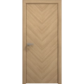 Interior Solid French Door 18 x 80 inches | Ego 5005 Cognac Oak Veneer | Single Regular Panel Frame Handle | Bathroom Bedroom Modern Doors EGO Natural Oak