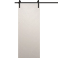 Modern Barn Door 18 x 80 inches | Ego 5005 Painted White Oak | 6.6FT Rail Track Heavy Hardware Set | Solid Panel Interior Doors EGO Painted White Oak