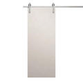 Modern Barn Door 36 x 80 inches | Ego 5005 Natural Oak | 6.6FT Silver Rail Track Heavy Hardware Set | Solid Panel Interior Doors EGO Painted White Oak