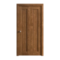 Sliding Closet Bi-fold Doors 48 x 96 inches | Ego 5006 Cognac Oak Veneer | Sturdy Tracks Moldings Trims Hardware Set | Wood Solid Bedroom Wardrobe Doors EGO Cognac Oak