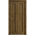 Sliding Closet Bi-fold Doors 36 x 80 inches | Ego 5006 Cognac Oak Veneer | Sturdy Tracks Moldings Trims Hardware Set | Wood Solid Bedroom Wardrobe Doors EGO Marble Oak