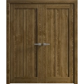 Interior Solid French Double Doors 36 x 80 inches | Ego 5006 Cognac Oak Veneer | Wood Interior Solid Panel Frame | Closet Bedroom Modern Doors EGO Marble Oak