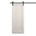 Modern Barn Door 32 x 80 inches | Ego 5006 Painted White Oak | 6.6FT Rail Track Heavy Hardware Set | Solid Panel Interior Doors EGO Painted White Oak