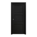 Sliding Pocket Door 24 x 80 inches | Ego 5010 Cognac Oak Veneer | Kit Rail Hardware | Solid Wood Interior Bedroom Modern Doors EGO Painted Black Oak