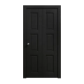 Sliding Closet Bi-fold Doors 48 x 96 inches | Ego 5010 Painted Black Oak | Sturdy Tracks Moldings Trims Hardware Set | Wood Solid Bedroom Wardrobe Doors EGO Painted Black Oak