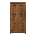 Sliding Closet Bi-fold Doors 48 x 96 inches | Ego 5010 Painted Black Oak | Sturdy Tracks Moldings Trims Hardware Set | Wood Solid Bedroom Wardrobe Doors EGO Cognac Oak