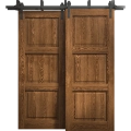 Sliding Closet Barn Bypass Doors 36 x 80 inches | Ego 5010 Painted White Oak | Modern 6.6ft Rails Hardware Set | Wood Solid Bedroom Wardrobe Doors EGO Cognac Oak
