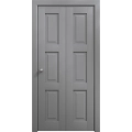 Sliding Closet Bi-fold Doors 36 x 80 inches | Ego 5010 Cognac Oak Veneer | Sturdy Tracks Moldings Trims Hardware Set | Wood Solid Bedroom Wardrobe Doors EGO Painted Grey Oak