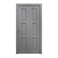 Sliding Closet Bi-fold Doors 48 x 96 inches | Ego 5010 Painted Black Oak | Sturdy Tracks Moldings Trims Hardware Set | Wood Solid Bedroom Wardrobe Doors EGO Painted Grey Oak