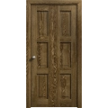 Sliding Closet Bi-fold Doors 36 x 80 inches | Ego 5010 Cognac Oak Veneer | Sturdy Tracks Moldings Trims Hardware Set | Wood Solid Bedroom Wardrobe Doors EGO Marble Oak