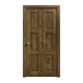 Sliding Closet Bi-fold Doors 48 x 96 inches | Ego 5010 Painted Black Oak | Sturdy Tracks Moldings Trims Hardware Set | Wood Solid Bedroom Wardrobe Doors EGO Marble Oak