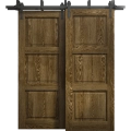 Sliding Closet Barn Bypass Doors 36 x 80 inches | Ego 5010 Painted White Oak | Modern 6.6ft Rails Hardware Set | Wood Solid Bedroom Wardrobe Doors EGO Marble Oak