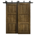 Sliding Closet Barn Bypass Doors 36 x 84 inches | Ego 5010 Painted White Oak | Modern 6.6ft Rails Hardware Set | Wood Solid Bedroom Wardrobe Doors EGO Marble Oak