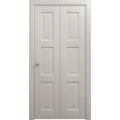 Sliding Closet Bi-fold Doors 36 x 80 inches | Ego 5010 Cognac Oak Veneer | Sturdy Tracks Moldings Trims Hardware Set | Wood Solid Bedroom Wardrobe Doors EGO Painted White Oak