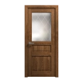 Interior Solid French Door 32 x 80 inches | Ego 5011 Cognac Oak Veneer | Single Regular Panel Frame Handle | Bathroom Bedroom Modern Doors EGO Cognac Oak