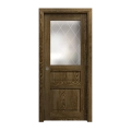 Interior Solid French Door 24 x 84 inches | Ego 5011 Cognac Oak Veneer | Single Regular Panel Frame Handle | Bathroom Bedroom Modern Doors EGO Marble Oak
