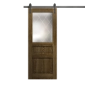 Modern Barn Door 30 x 84 inches | Ego 5011 Natural Oak | 6.6FT Rail Track Heavy Hardware Set | Solid Panel Interior Doors EGO Marble Oak
