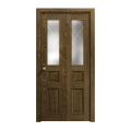 Sliding Closet Bi-fold Doors 72 x 96 inches | Ego 5011 Marble Oak | Sturdy Tracks Moldings Trims Hardware Set | Wood Solid Bedroom Wardrobe Doors EGO Marble Oak