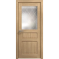 Interior Solid French Door 18 x 80 inches | Ego 5011 Cognac Oak Veneer | Single Regular Panel Frame Handle | Bathroom Bedroom Modern Doors EGO Natural Oak